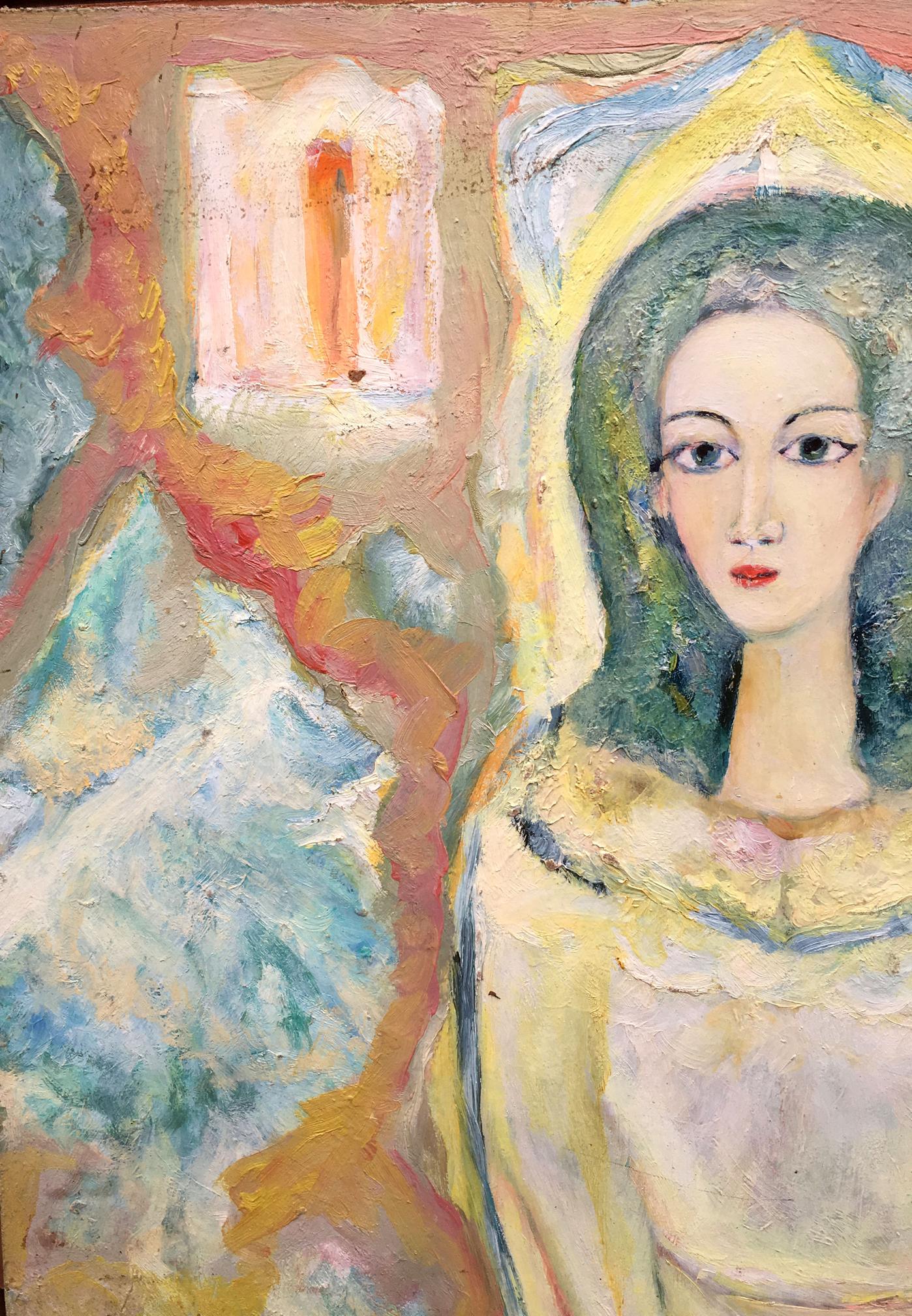 Oil painting Portrait of a wise girl Vladimir Novikovsky