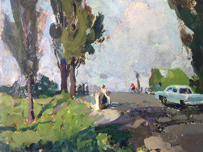 Oil painting Trunk original picture painter