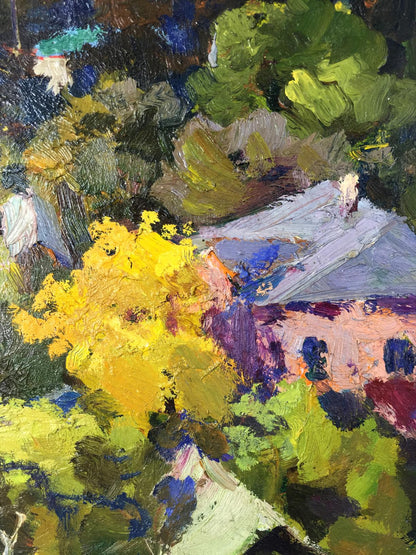 Oil painting Speech Port original picture painter