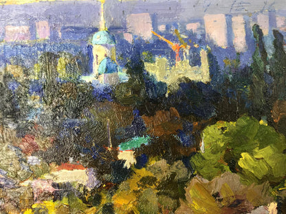 Oil painting Speech Port original picture painter