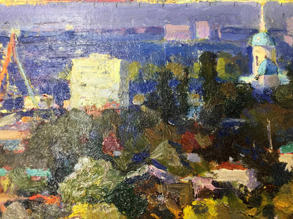 Oil painting Speech Port original picture painter