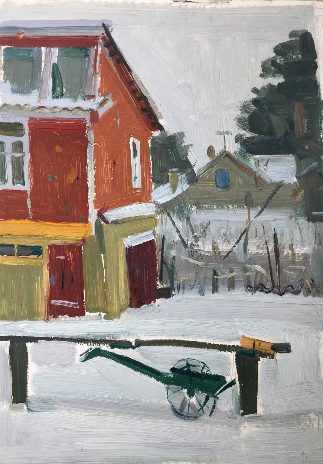 Oil painting Artist's workshop Sergei Alekseevich Grigoriev