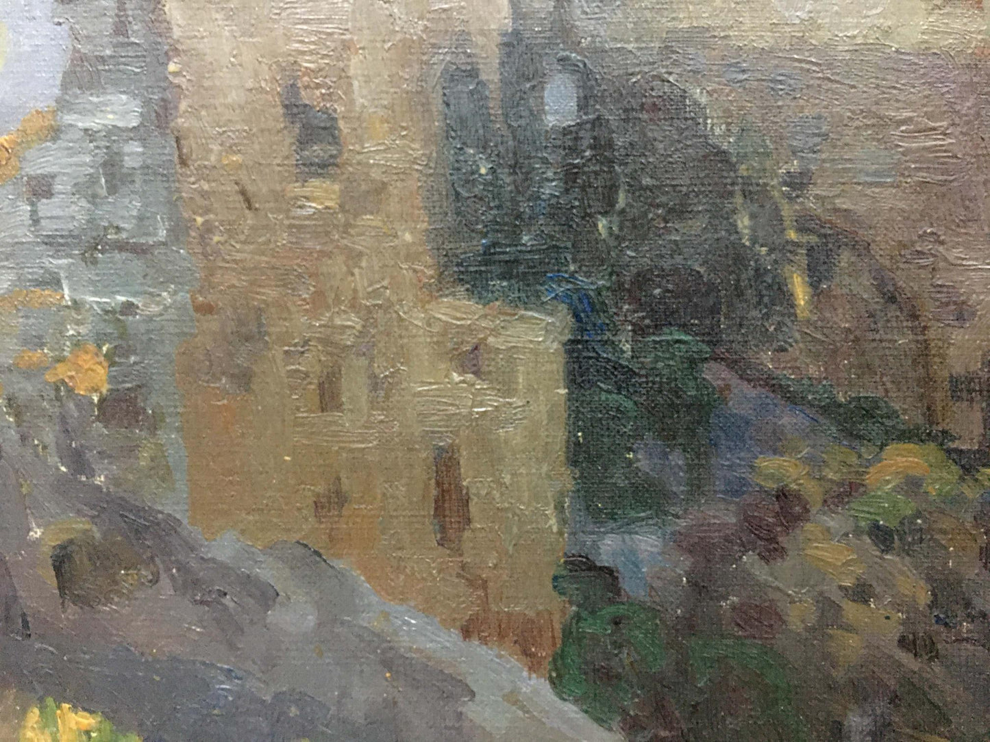 Oil painting Castle ruins Himona Nikolay Petrovich