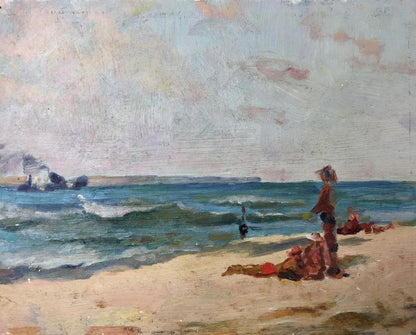 Oil painting Sea holiday Bespalov (Bezpalov) Ivan Nikolaevich