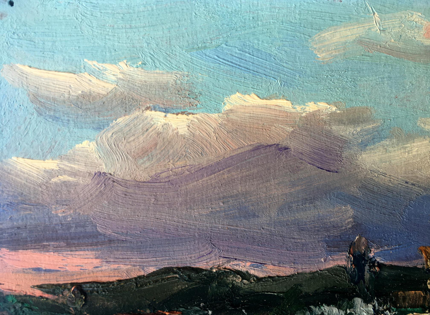Cherednichenko's oil painting captures the onset of darkness