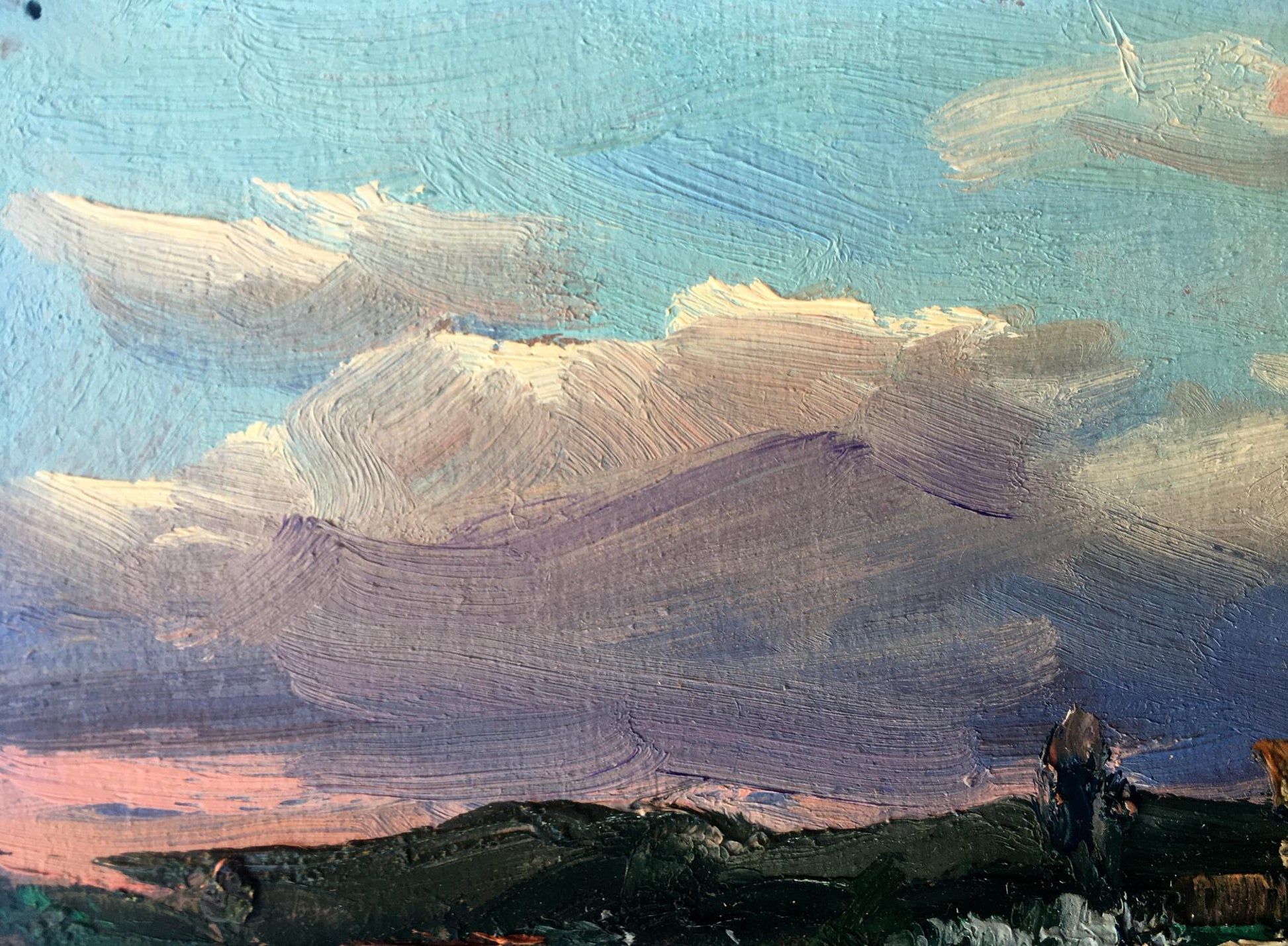 Cherednichenko's oil painting captures the onset of darkness