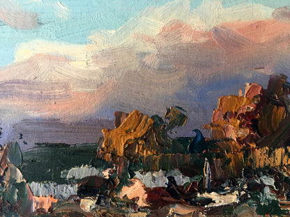 The oil artwork suggests the approach of evening by Cherednichenko