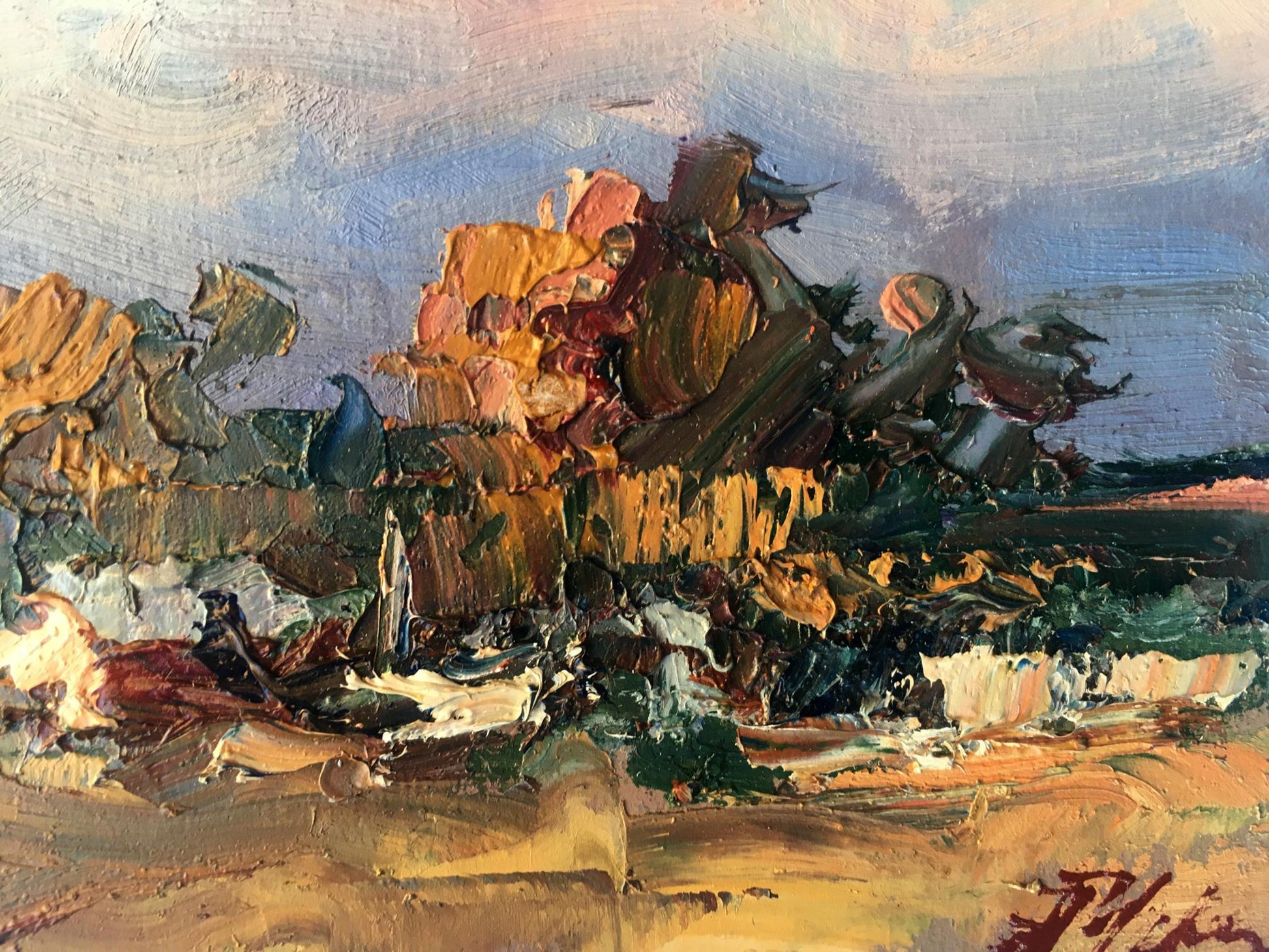 Cherednichenko's oil painting hints at the coming nightfall