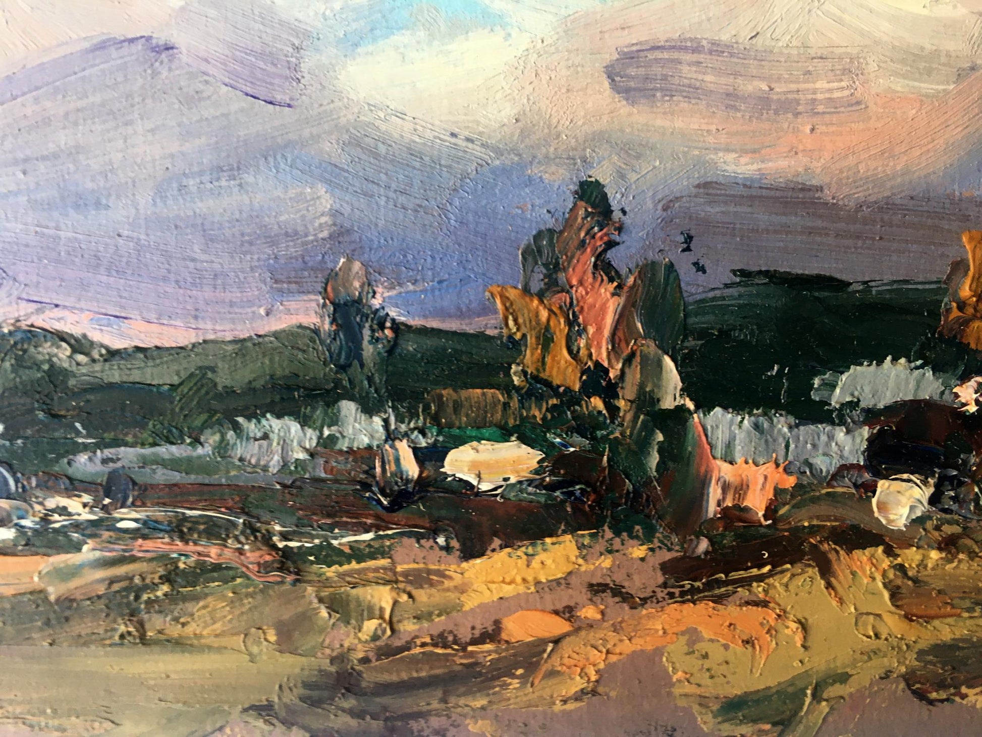 Cherednichenko's oil painting anticipates the fading light