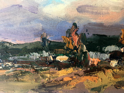 Cherednichenko's oil painting anticipates the fading light
