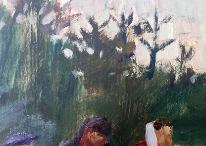 Oil painting People in nature Tkachenko E.