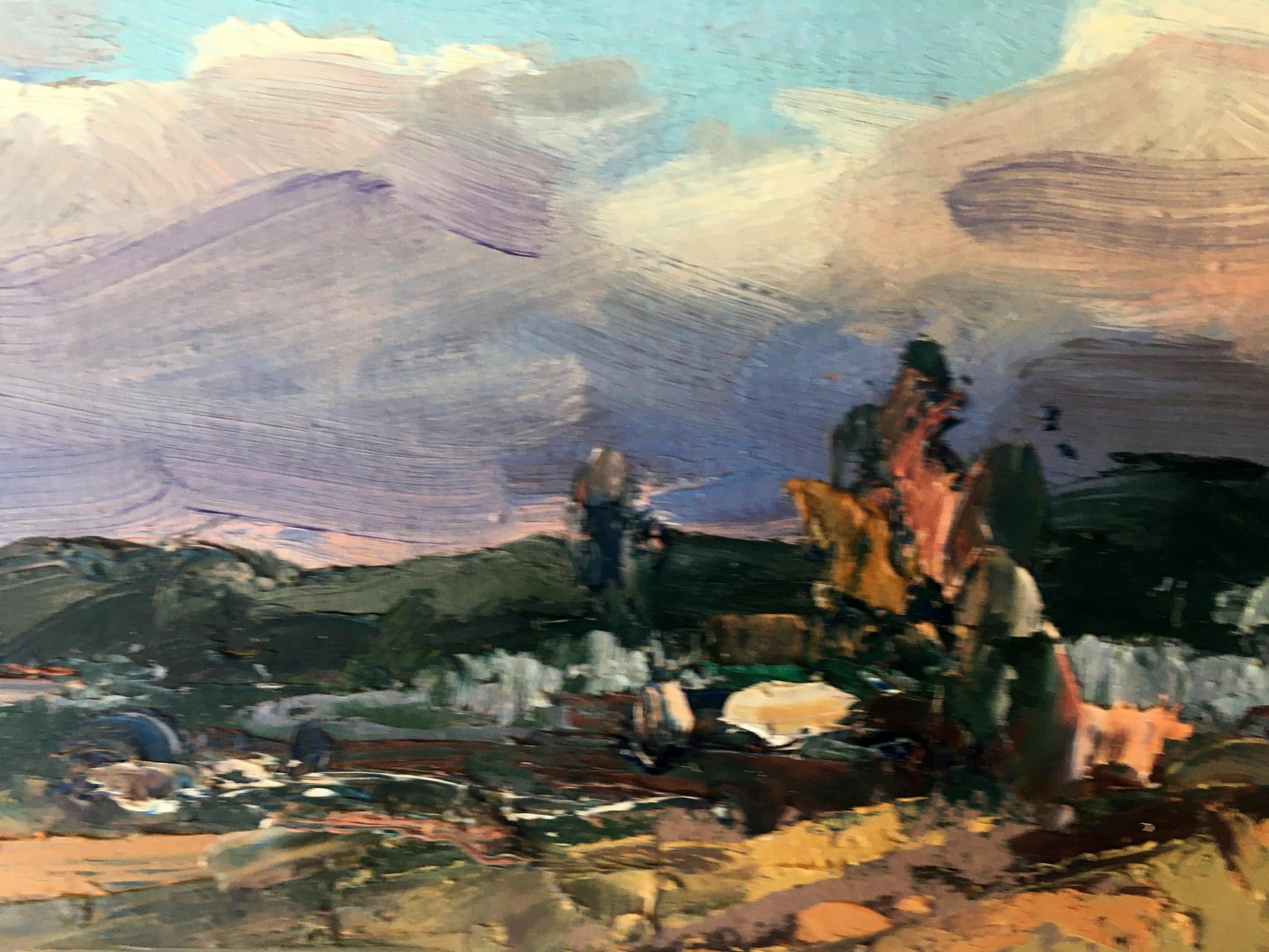 Oil painting titled "Darkness Approaching" by Alexander Nikolaevich Cherednichenko