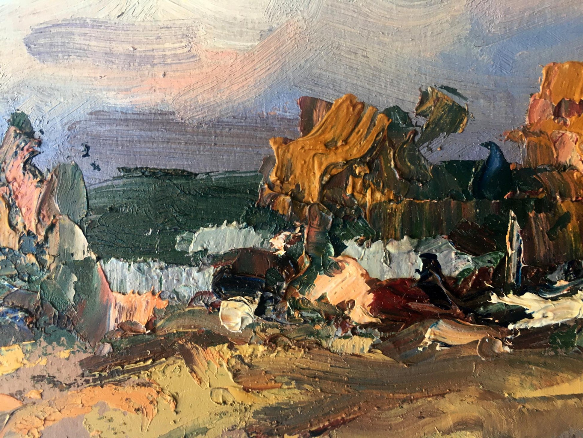 Cherednichenko's oil artwork portrays the onset of darkness