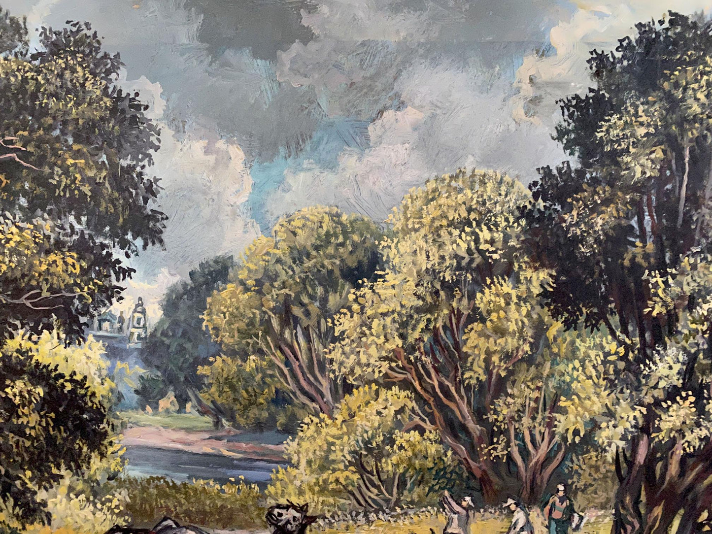 Oil painting Landscape with horses Alexander Arkadievich Litvinov