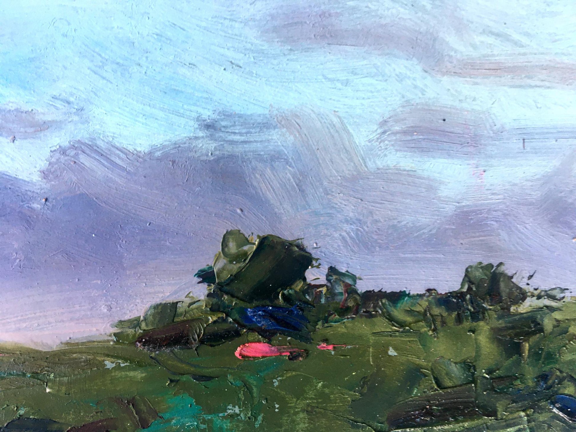 Oil painting Evening Landscape 