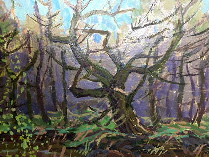 The Dnieper River comes to life in Grigory Savelyevich Ruban's oil painting of springtime