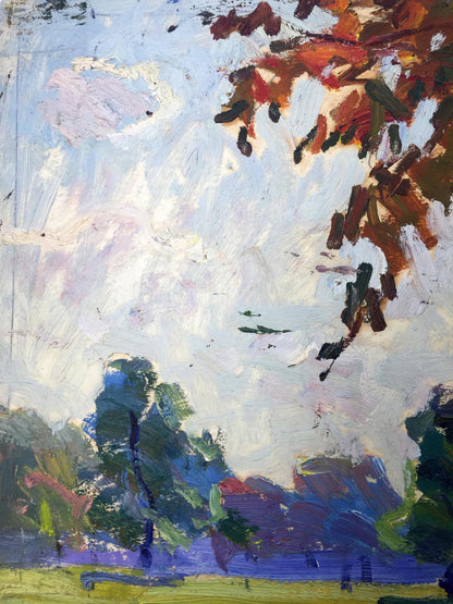 Oil painting Forest park original picture painter