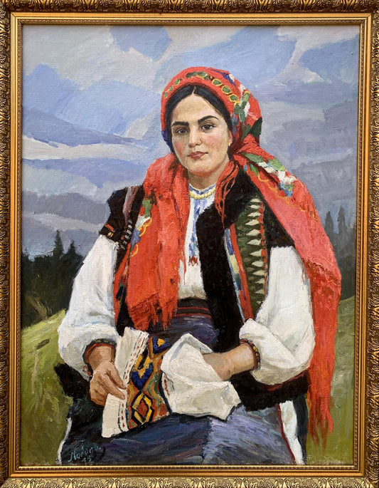 Oil painting Embroiderer Ivan Loboda