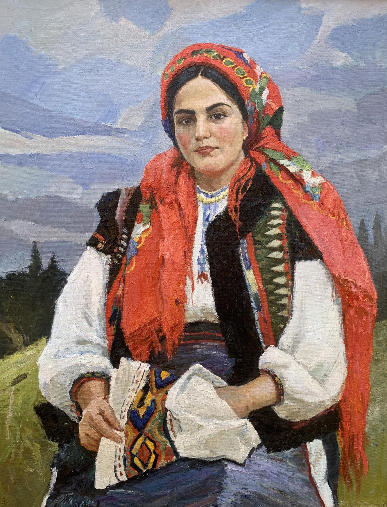 Oil painting Embroiderer Ivan Loboda