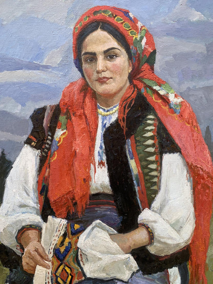 Oil painting Embroiderer Ivan Loboda