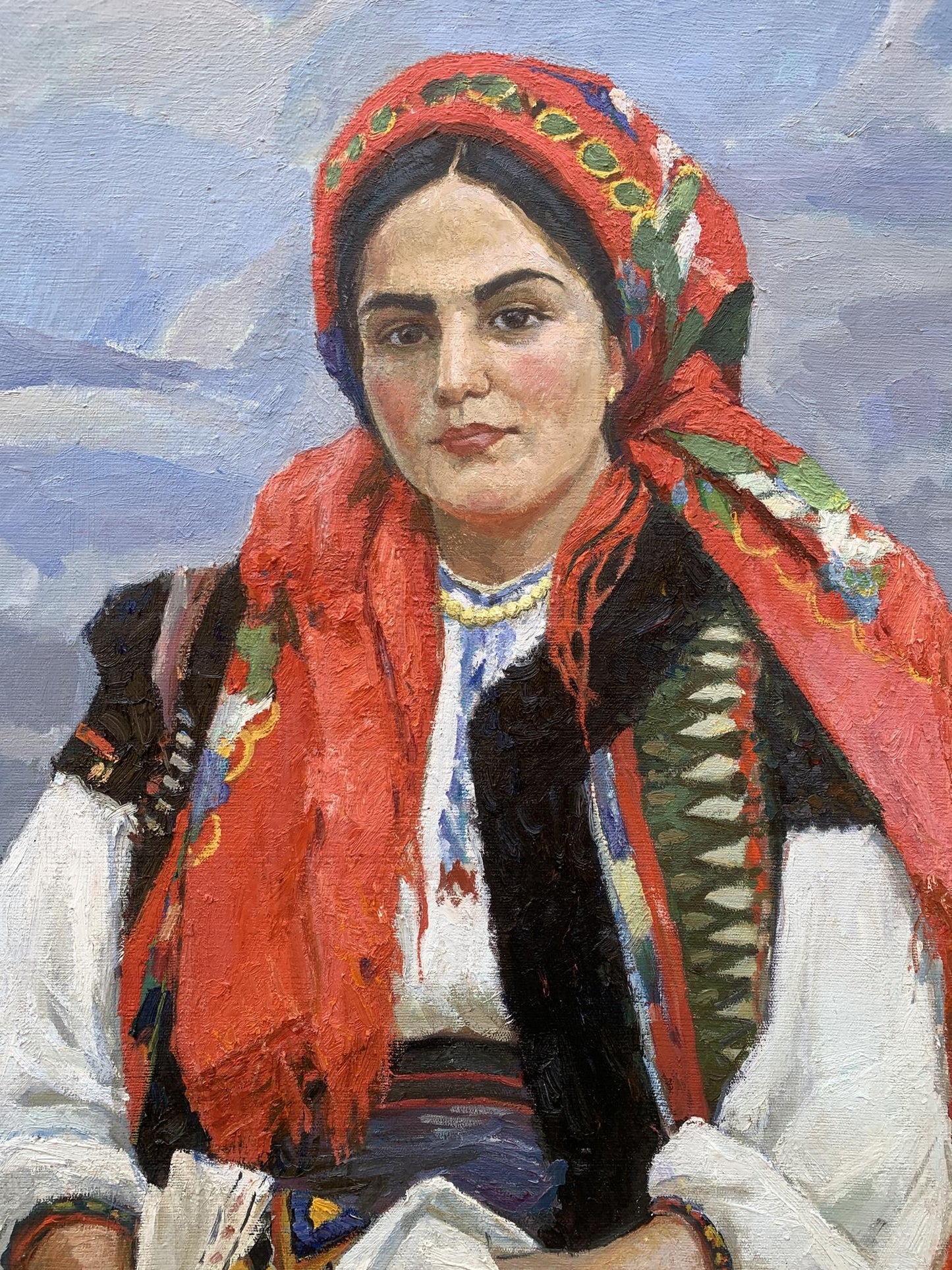 Oil painting Embroiderer Ivan Loboda