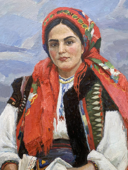 Oil painting Embroiderer Ivan Loboda