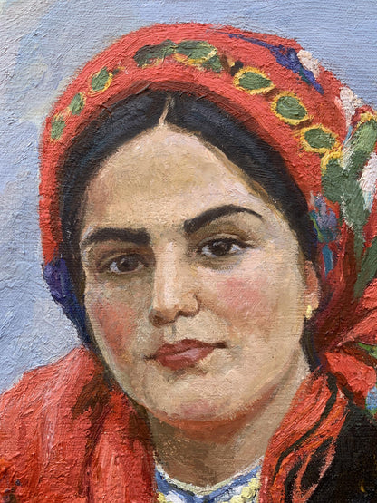 Oil painting Embroiderer Ivan Loboda