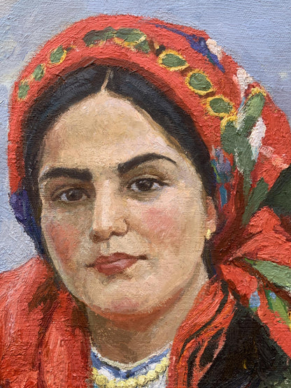 Oil painting Embroiderer Ivan Loboda
