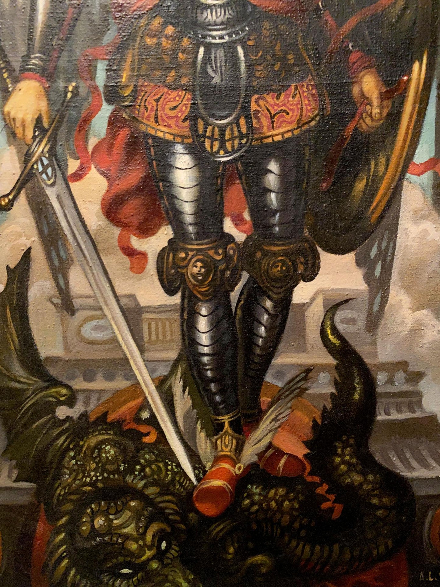 Oil painting Archangel Gabril Alexander Arkadievich Litvinov