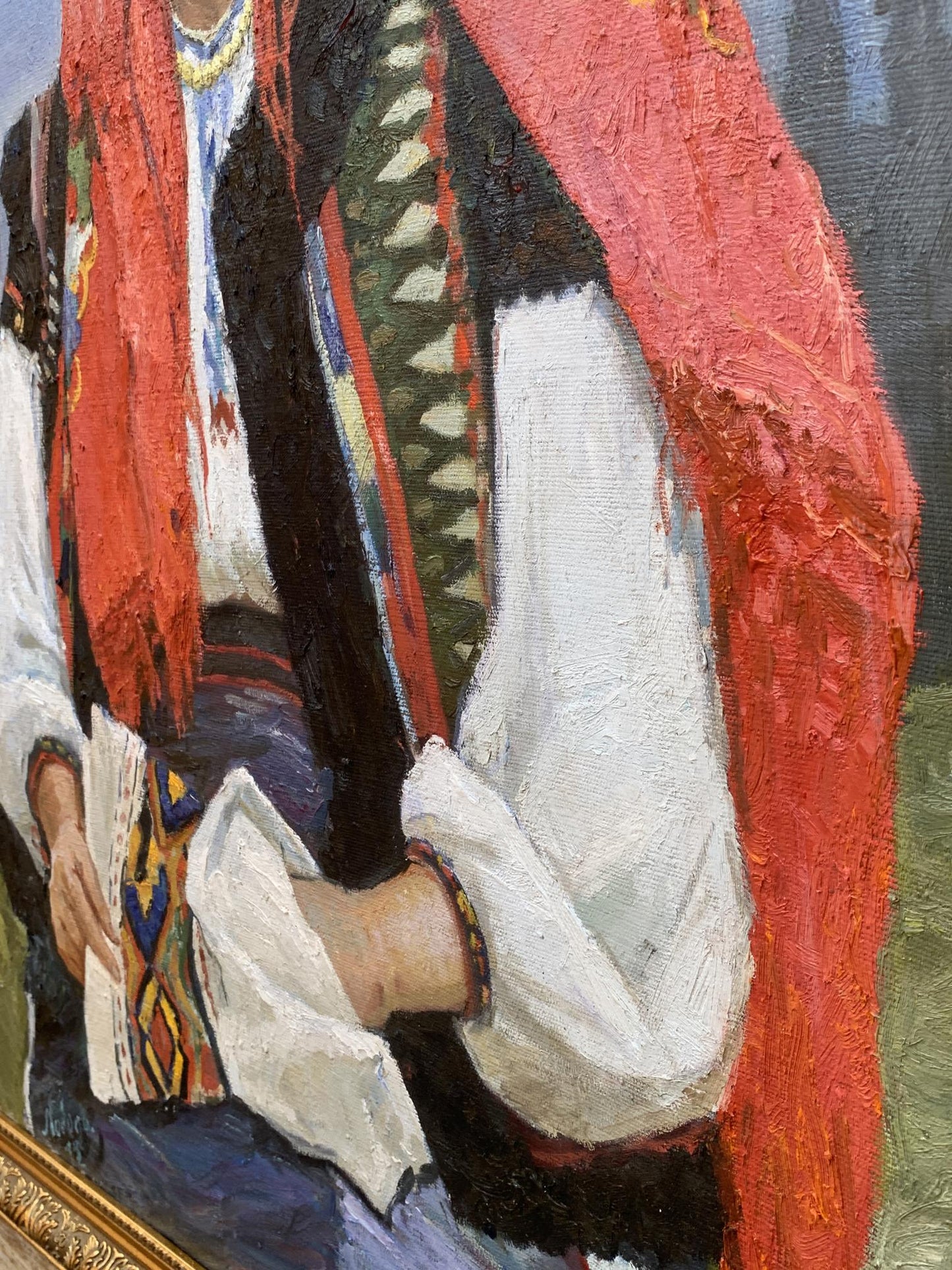 Oil painting Embroiderer Ivan Loboda
