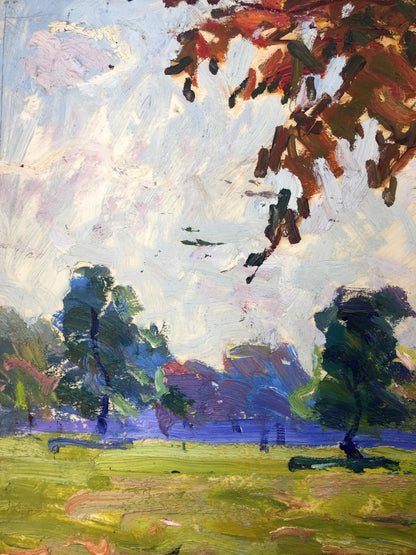 Oil painting Forest park original picture painter