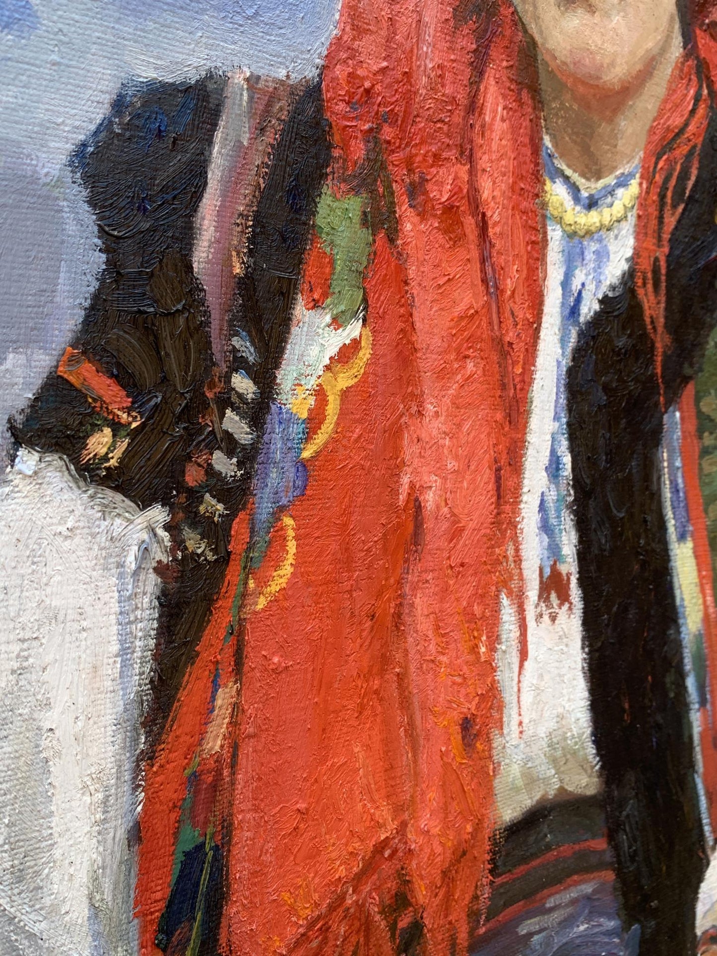 Oil painting Embroiderer Ivan Loboda