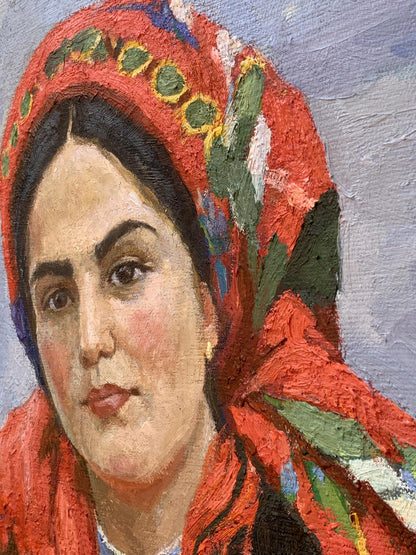 Oil painting Embroiderer Ivan Loboda