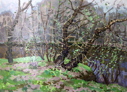 Oil painting Forest swamp original picture painter