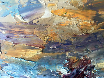 Oil painting Autumn day 