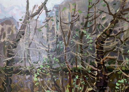 Oil painting Forest swamp original picture painter