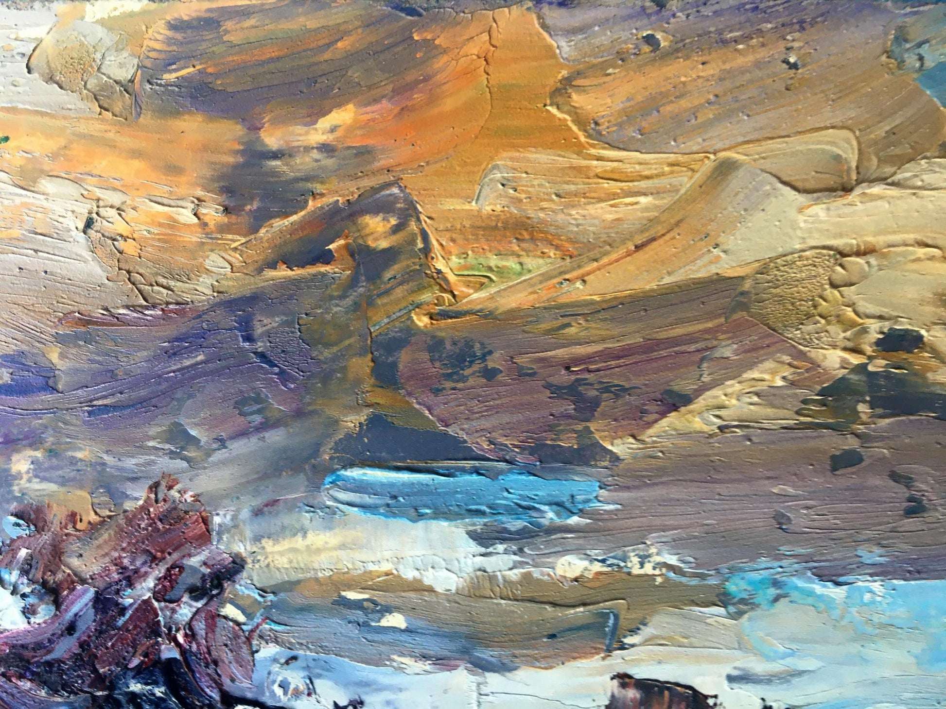 Oil painting windy day 