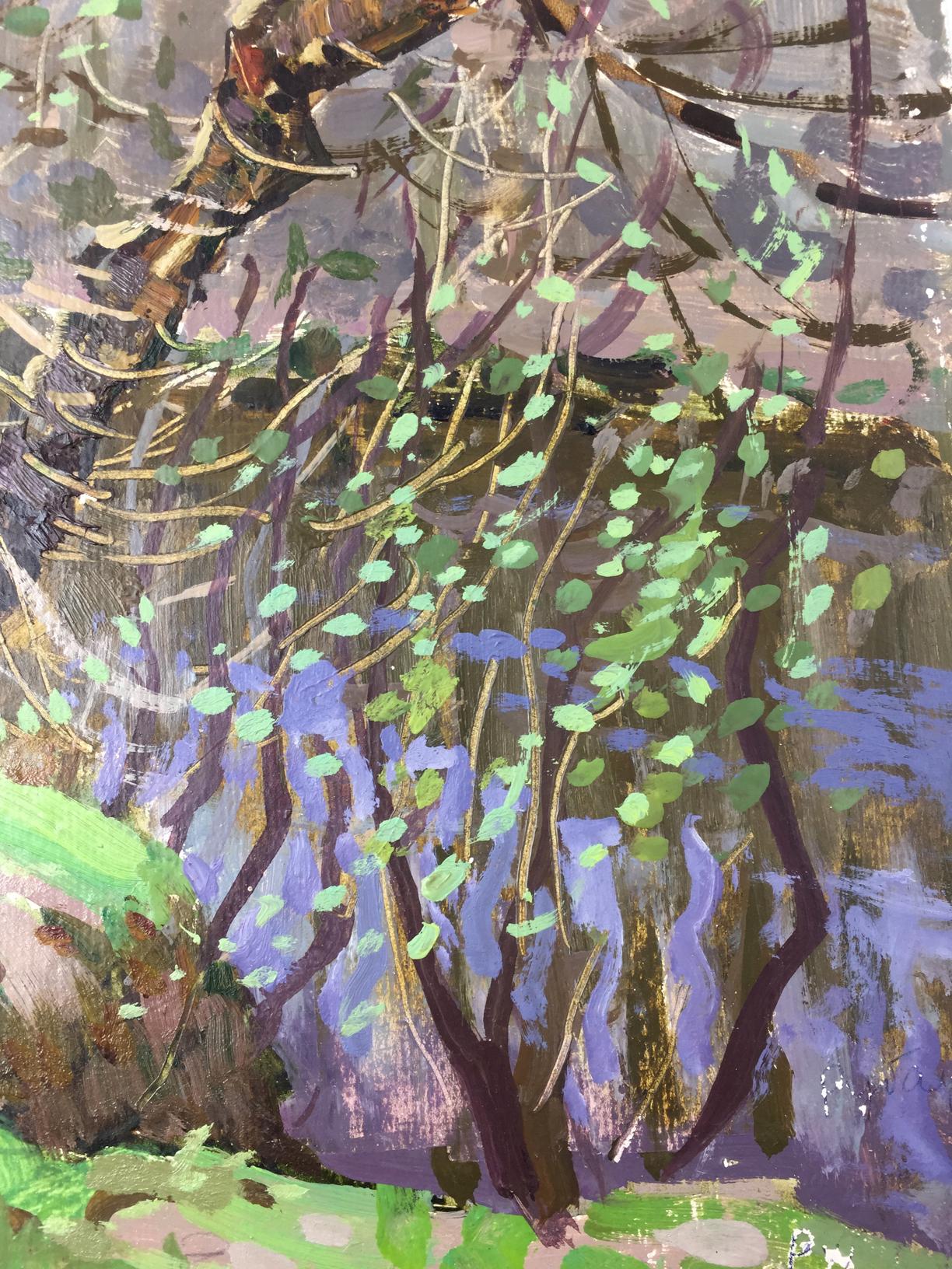 Oil painting Forest swamp original picture painter