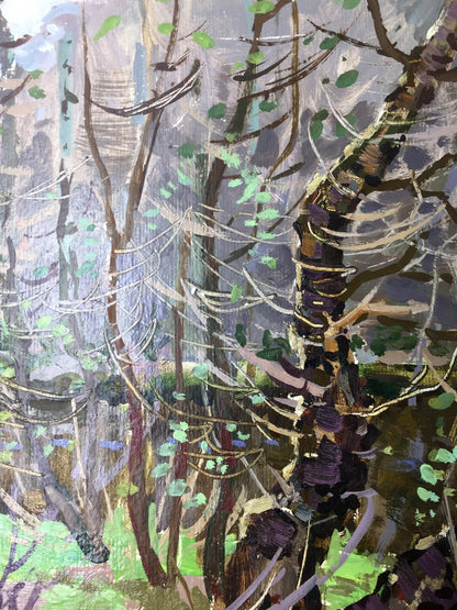 Oil painting Forest swamp original picture painter