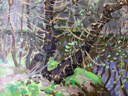 Oil painting Forest swamp original picture painter