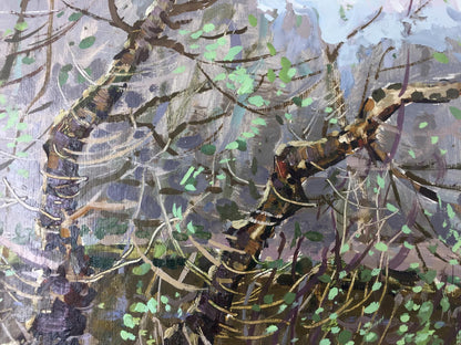 Oil painting Forest swamp original picture painter