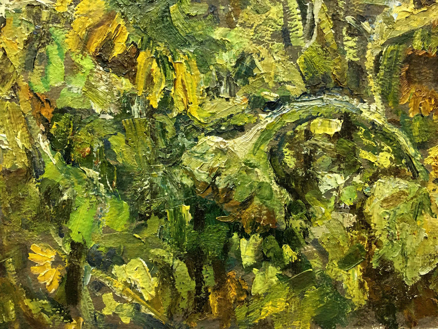 Oil painting Field of sunflowers Zvyagintsev Rostislav Mikhailovich