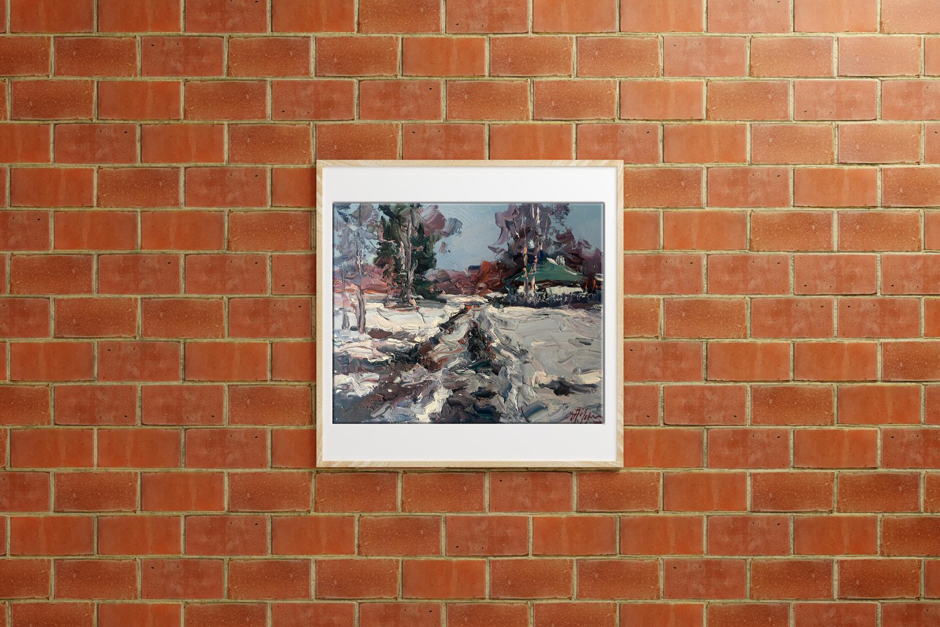 Oil painting Freezing day 