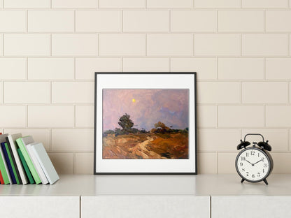 Oil painting Pink evening 