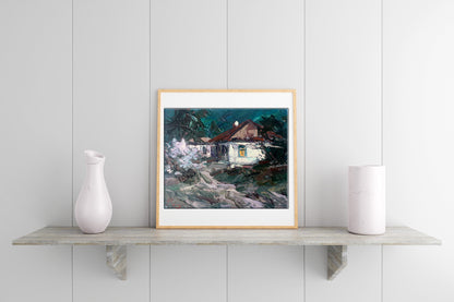 Oil painting Moonlit night