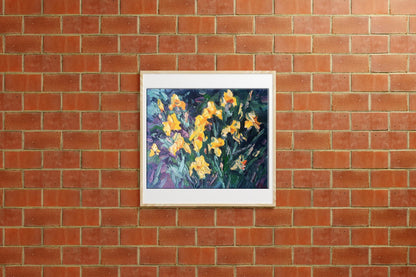Oil painting Irises 