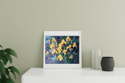 Oil painting Irises Flowers