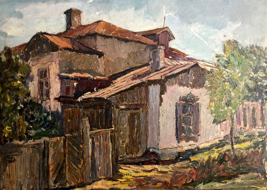 Oil painting Native home Sambour Arkady Geseyonovich