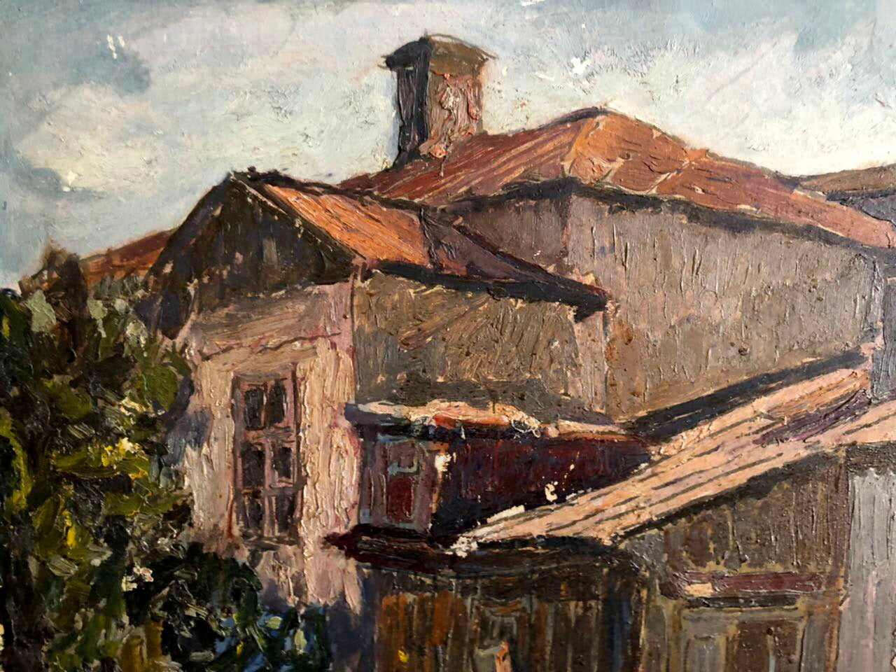Oil painting Native home Sambour Arkady Geseyonovich