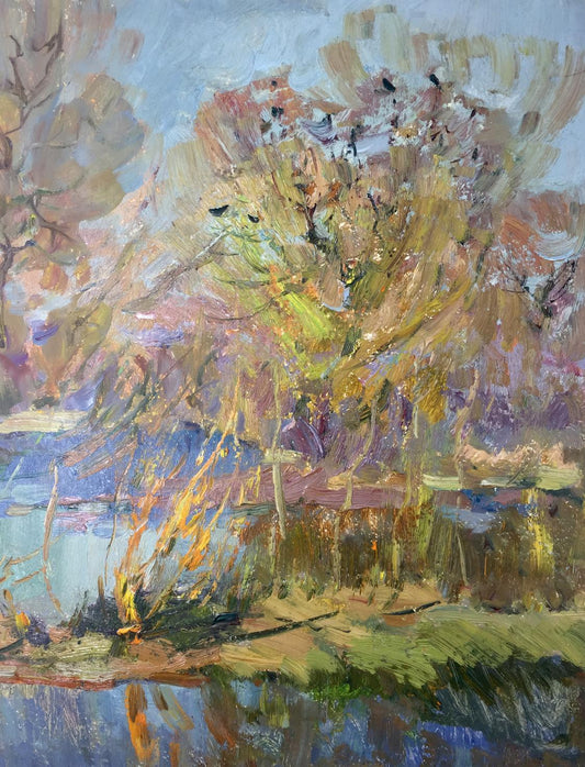 Oil paintnig The reeds Sevast'yanov Viktor Grigor'yevich